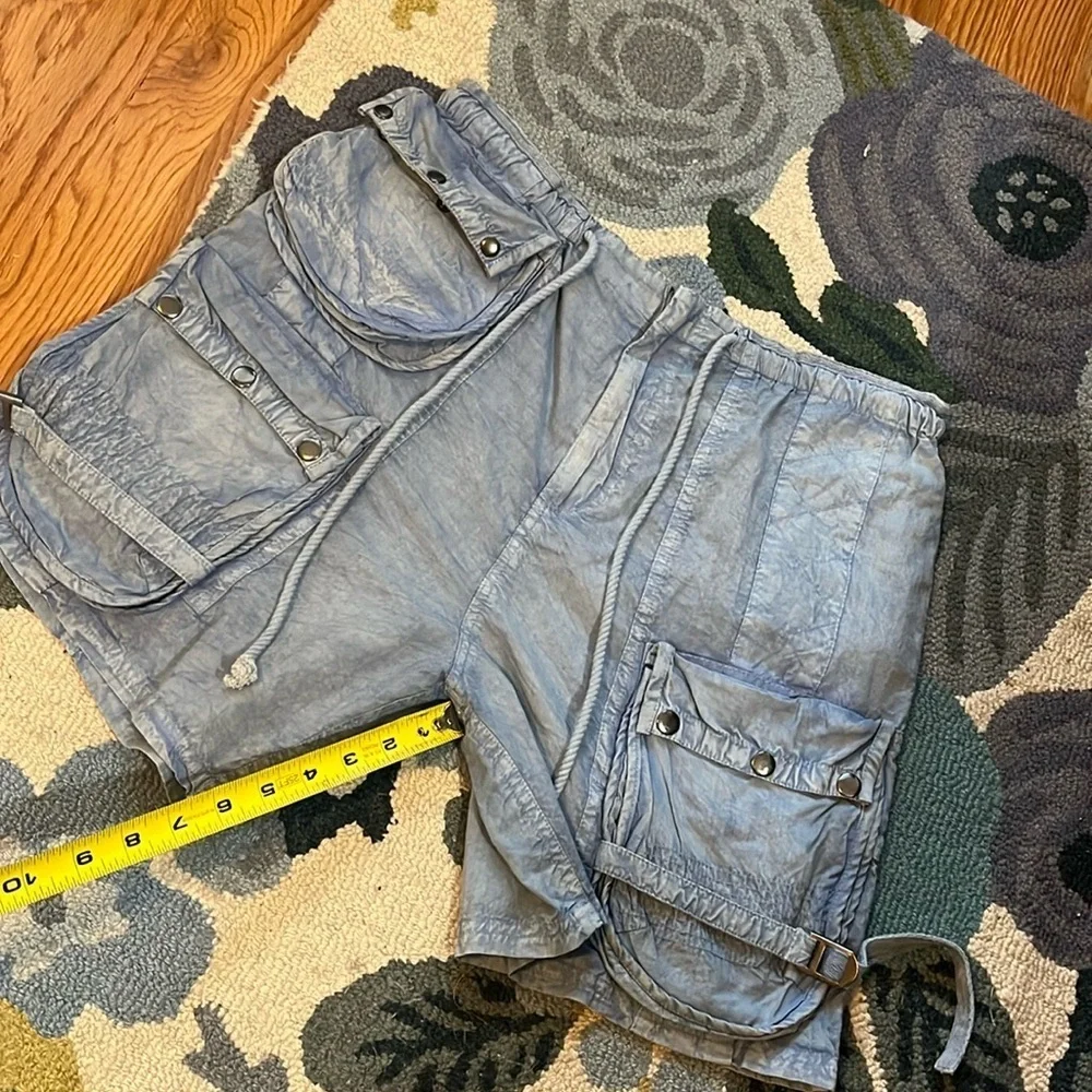 Free People Moon Bay Parachute Shorts in Cashmere Blue Sz Small NWT